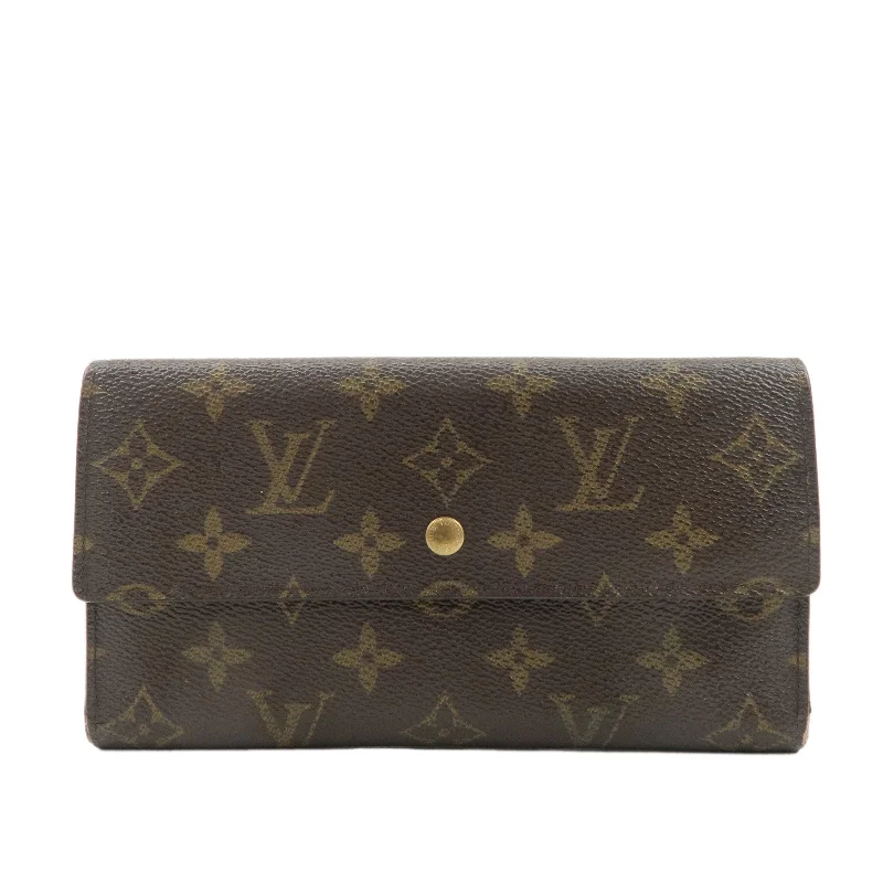 Louis Vuitton backpacks with a hidden back pocket for securityLouis Vuitton Monogram Porte Tresor International Wallet M61215