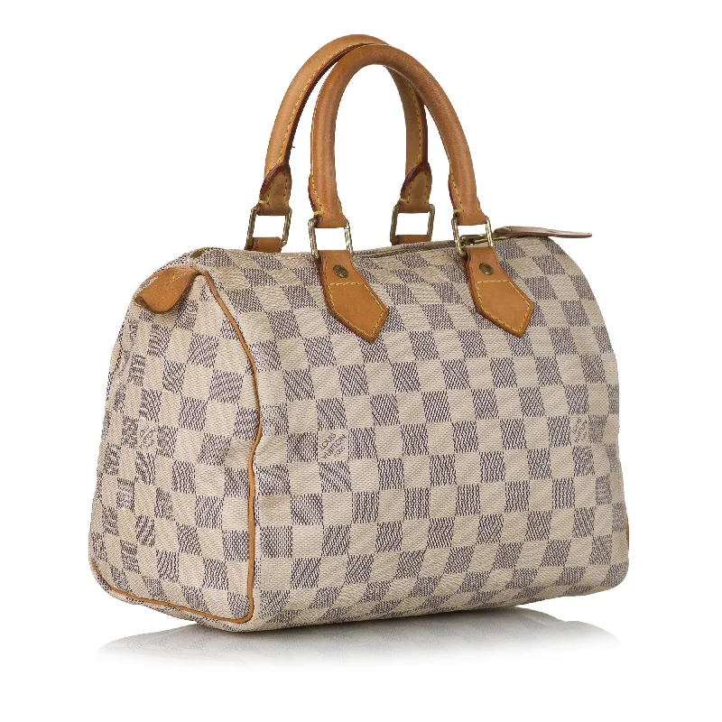 Louis Vuitton bags with a detachable mobile phone holder for convenienceLouis Vuitton Damier Azur Speedy 25 (c3ot26)