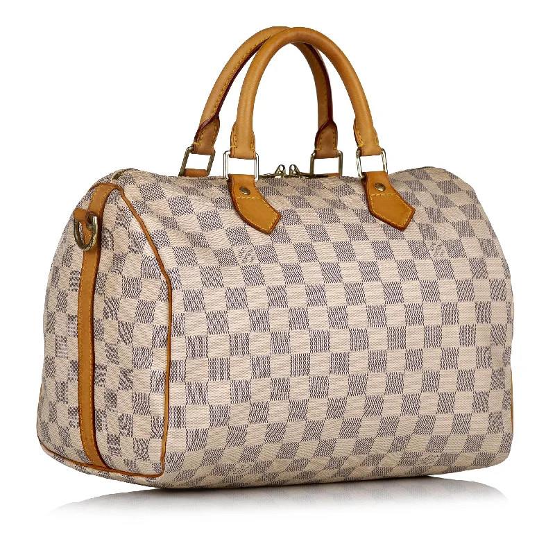 Louis Vuitton tote bags with a spacious interior and multiple pocketsLouis Vuitton Damier Azur Speedy Bandouliere 30 (37680)