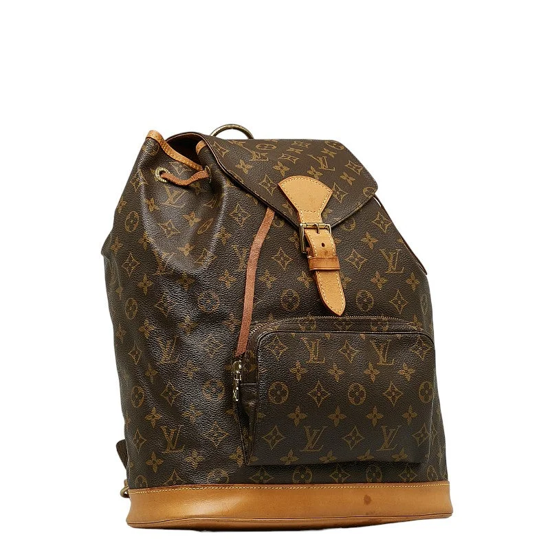 Louis Vuitton bags with a detachable mobile phone holder for convenienceLouis Vuitton Monogram Monogram GM Lounge Backpack M51135 Brown PVC Leather Lady Louis Vuitton