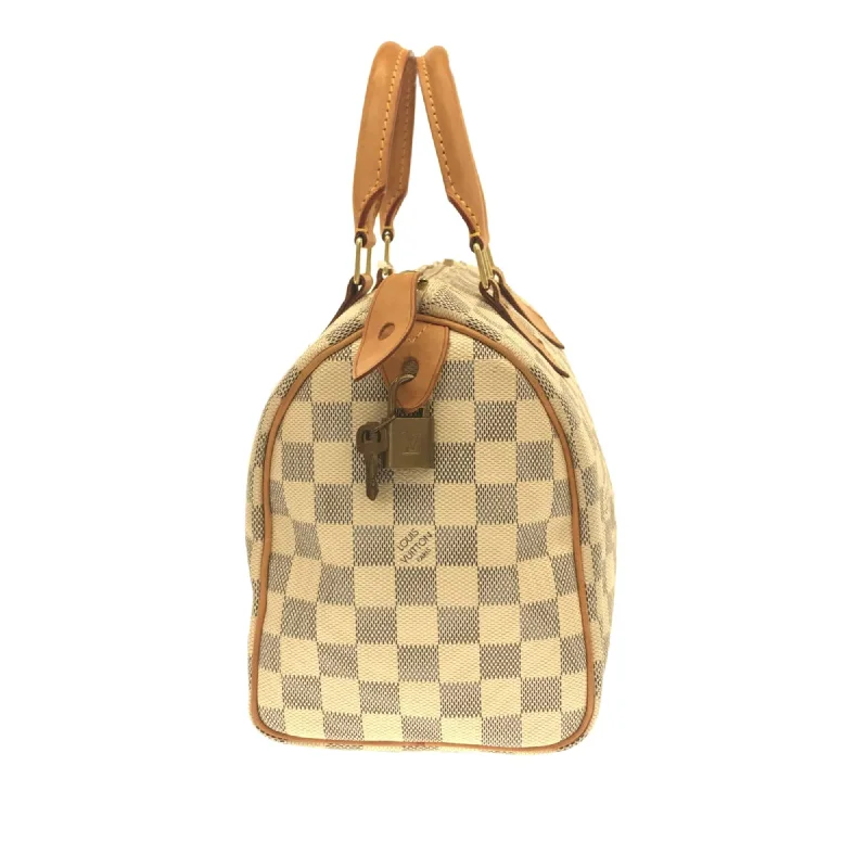 Ladies Louis Vuitton shoulder bags with a single - handle silhouetteLouis Vuitton Damier Azur Speedy 25 35994)