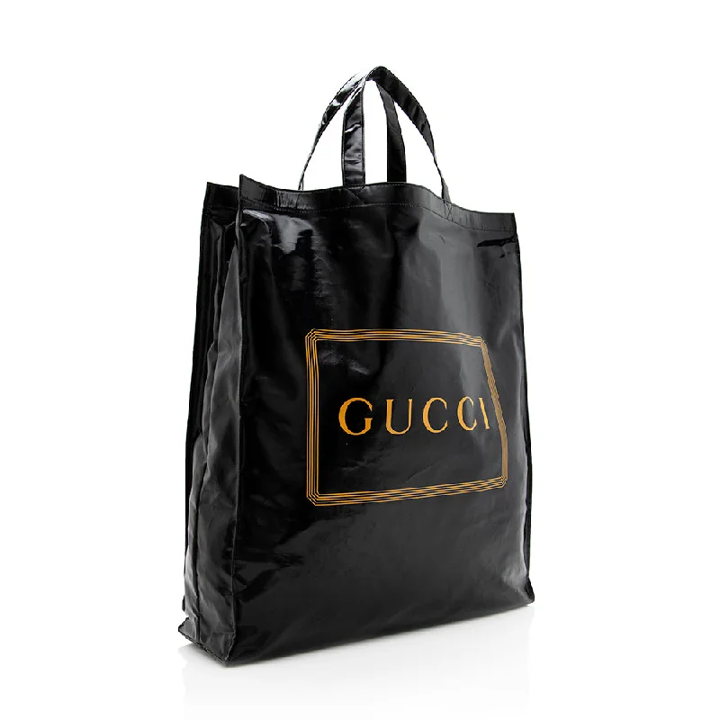 Ladies Gucci shoulder bags with a wide - width strapGucci Coated Canvas Logo Tote (SHF-18922)