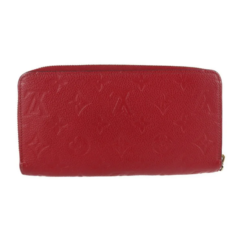 Louis Vuitton handbags with a back - zip pocket for storing valuablesLouis Vuitton Red Leather Zippy wallet wallet accessories