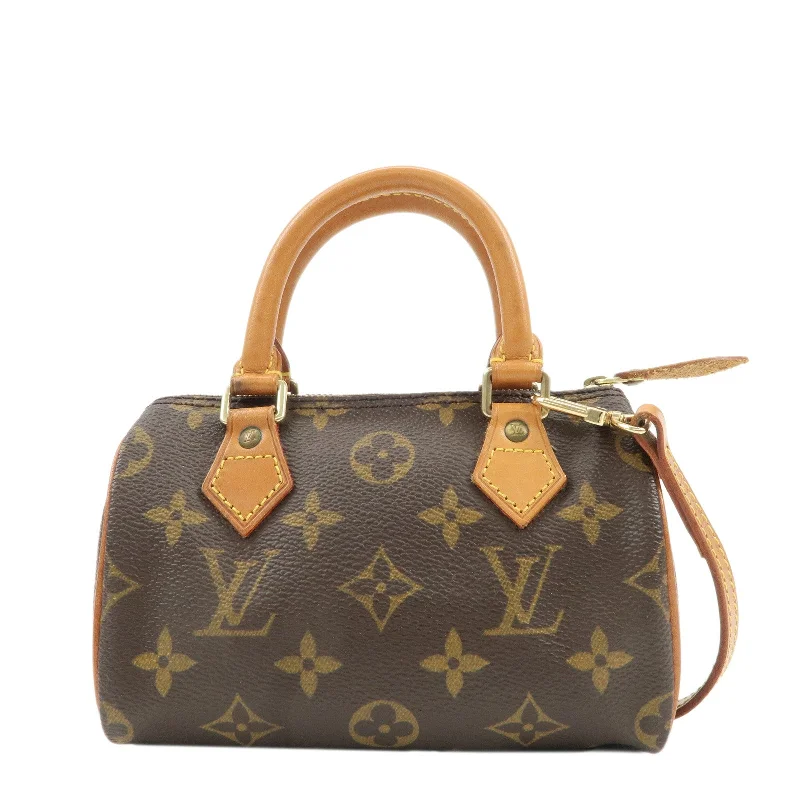 Ladies Louis Vuitton shoulder bags with a magnetic - closure flap for easeLouis Vuitton Monogram Mini Speedy & Strap M41534 J00145