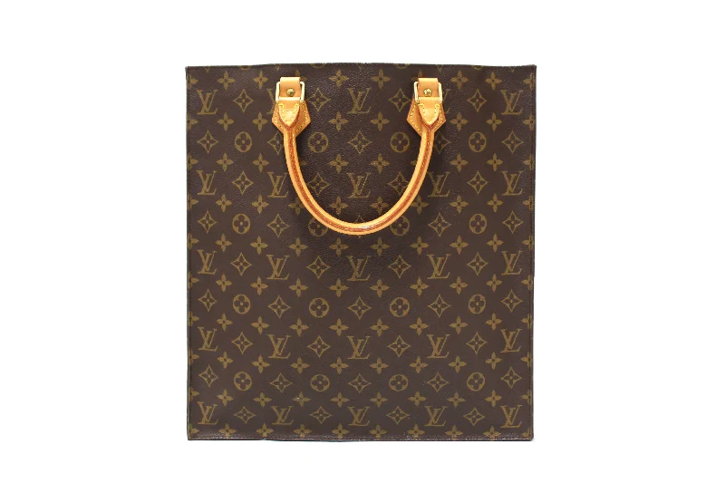 Louis Vuitton bags with a front - zip pocket for small items like keysAuthentic Louis Vuitton Classic Monogram Sac Plat Handbag