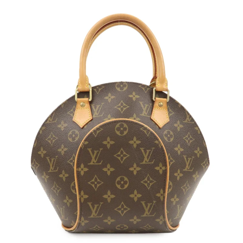 Ladies Louis Vuitton Petite Malle bags in a pastel color for a soft lookLouis Vuitton Monogram Ellipse MM Hand Bag Brown M51127