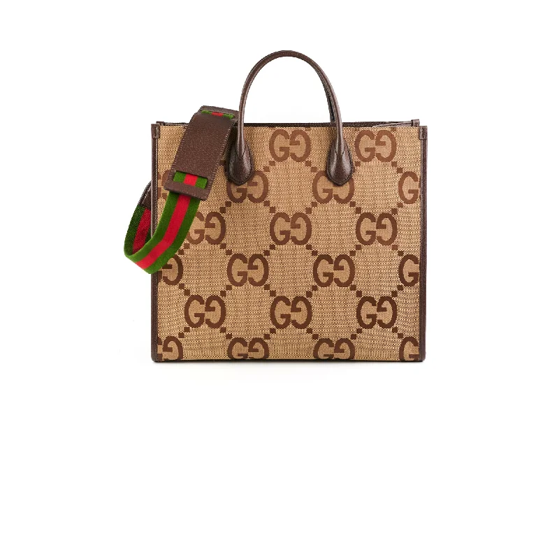 Gucci tote bags for women with a printed Gucci logoGucci Jumbo GG Tote Bag