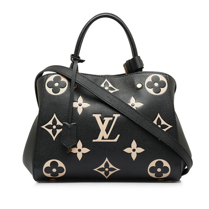 Louis Vuitton bags with a magnetic snap closure for easy accessLouis Vuitton Monogram Amplant Montaigne MM Handbag Shoulder Bag 2WAY M45499 Noir Black Carf Leather  Louis Vuitton