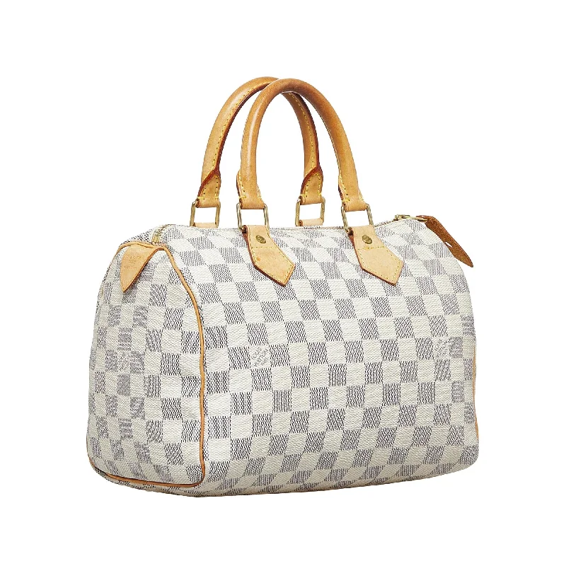 Ladies Louis Vuitton handbags with a detachable coin purse insideLouis Vuitton Damier Azur Speedy 25 (KDkuR2)