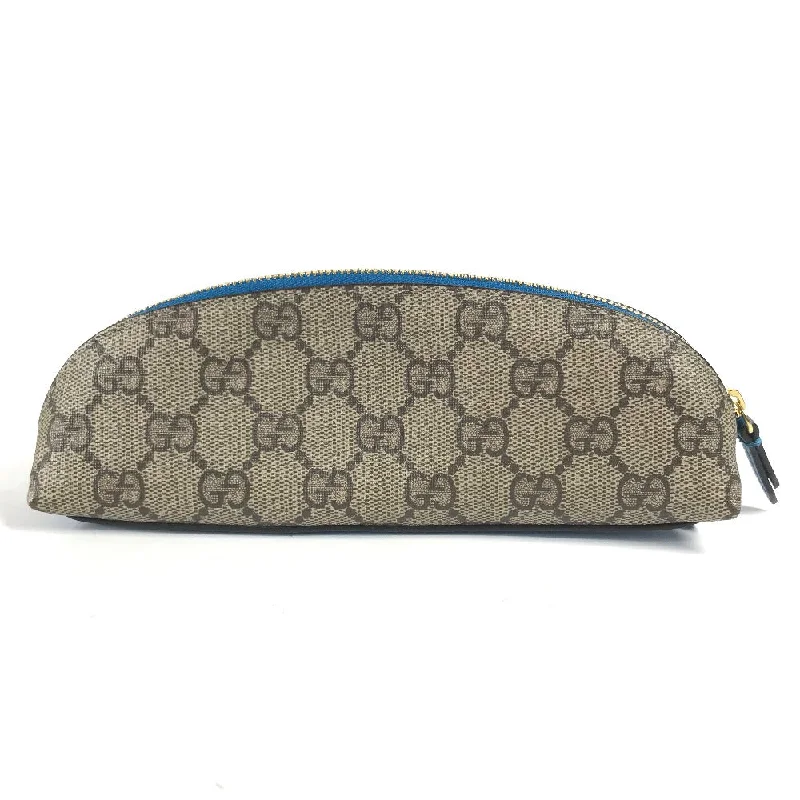 Gucci handbags for women with a patent - leather finishGUCCI pencil case 662129 GG Supreme canvas, leather blue Disney collaboration DISNEY Donald duck Women Used