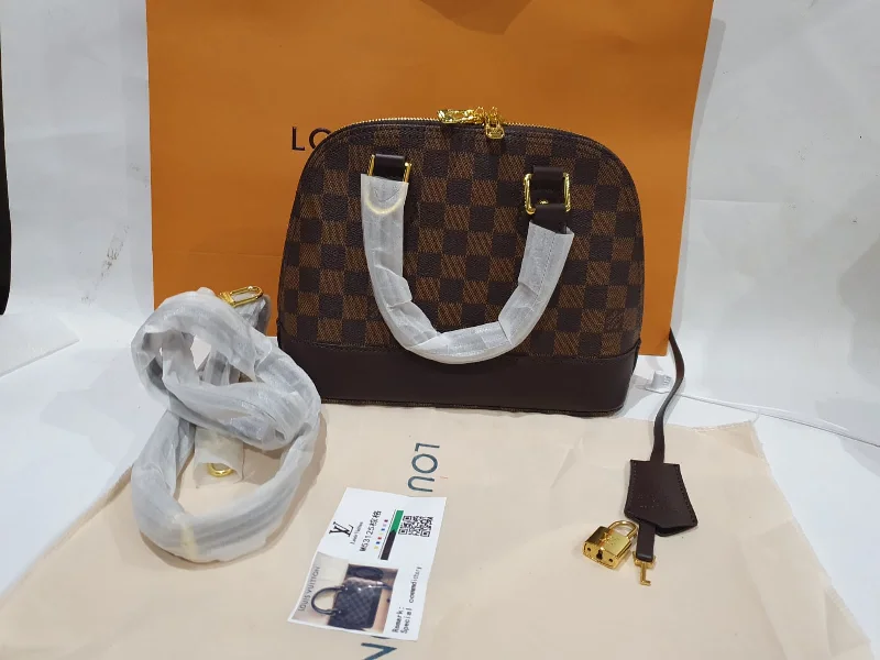 Louis Vuitton Alma bags with a detachable shoulder strap for versatilityLouis Vuitton Alma BB Damier Ebène Handbag