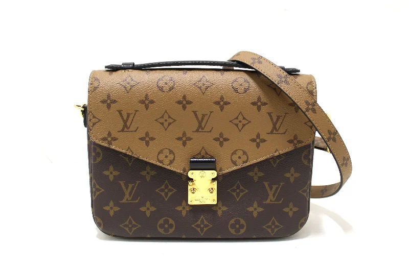 Louis Vuitton Twist bags with a crystal - embellished LV - turnlockAuthentic Louis Vuitton Classic Monogram Reverse Canvas Pochette Metis Bag