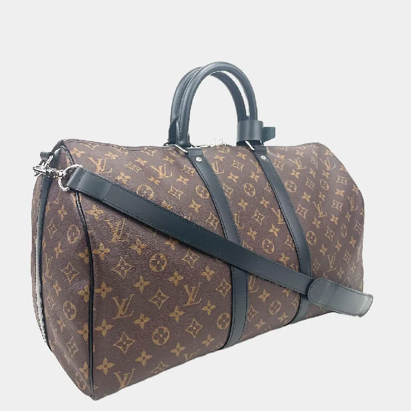 Louis Vuitton crossbody bags with a keychain holder for practicalityLOUIS VUITTON Monogram Macassar Keepall Bandoulière 45