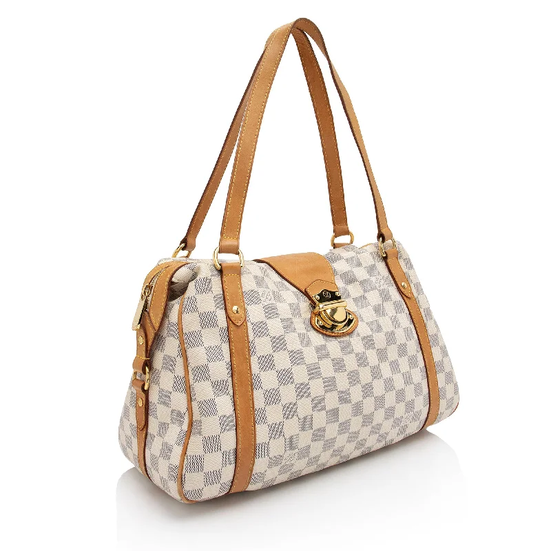 Louis Vuitton bags with a chain - link trim and a leather body for a modern edgeLouis Vuitton Damier Azur Stresa PM Shoulder Bag (uHfFTg)