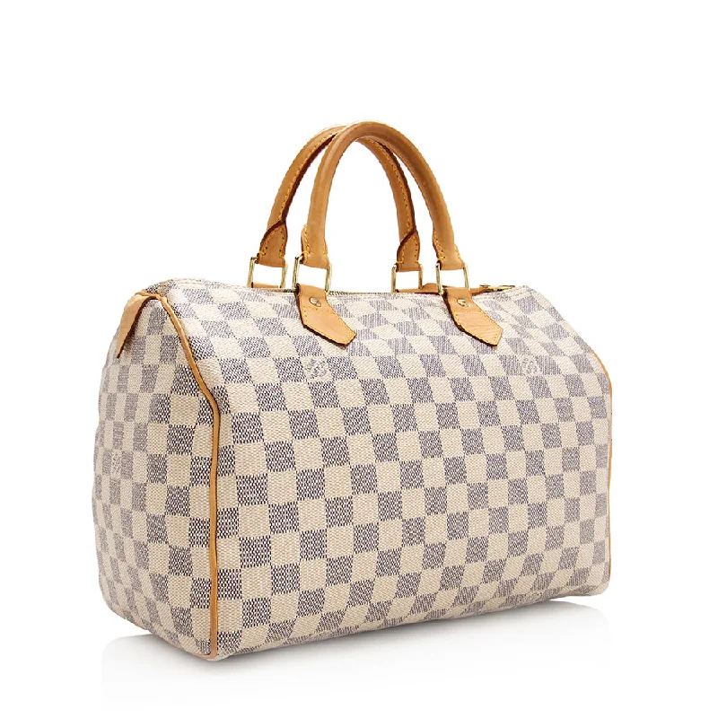 Louis Vuitton Speedy bags in monogram canvas for a classic lookLouis Vuitton Damier Azur Speedy 30 Satchel (20907)