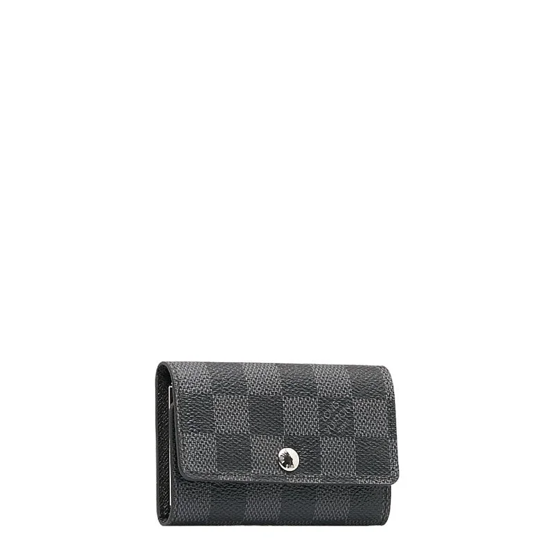 Louis Vuitton Twist bags with a crystal - embellished LV - turnlockLouis Vuitton Graphite Multicle 6 Keycase N62662 Black PVC Leather  Louis Vuitton