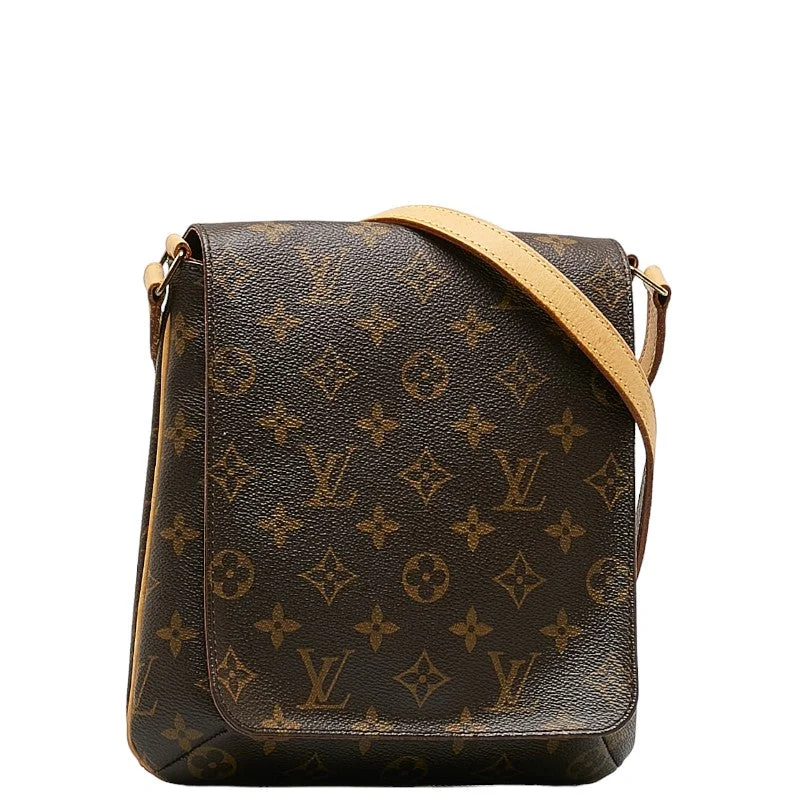 Louis Vuitton bags with a detachable mobile phone holder for convenienceルイ ヴィトン モノグラム ミュゼットサルサ ロング 斜め掛け ショルダーバッグ M51387 ブラウン PVC レザー レディース LOUIS VUITTON 【中古】｜【銀座パリス】　楽天市場店