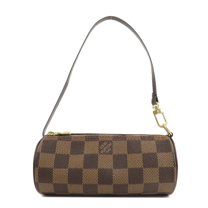 Louis Vuitton tote bags with a double - handle and shoulder - strap optionLouis Vuitton Damier Ebene Papillon Pouch for Papillon Bag