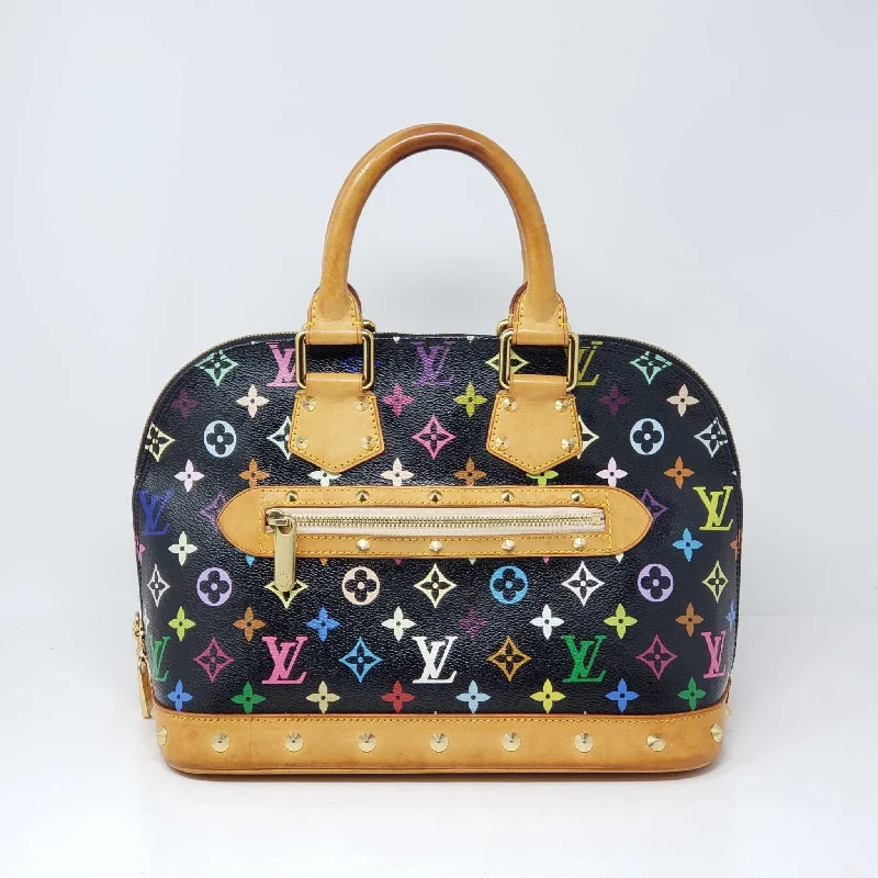 Ladies Louis Vuitton Petite Malle bags in a pastel color for a soft lookLouis Vuitton Monogram Multicolor Alma PM Hand Bag