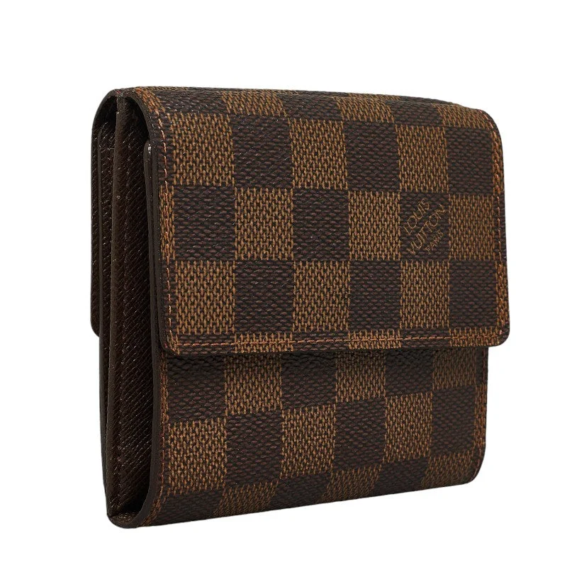 Louis Vuitton Petite Malle bags with a hard - shell structure for uniquenessLouis Vuitton Damiere Portfolio Series Three Folded Wallet N61654 Brown PVC Leather  Louis Vuitton