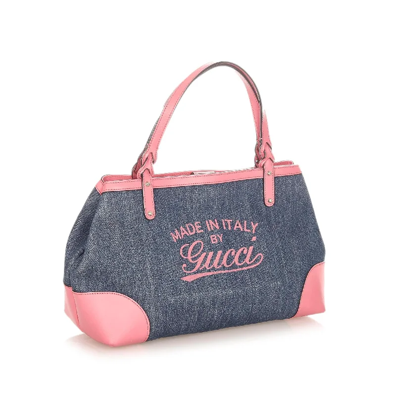 Ladies Gucci Dionysus bags with a chain - link shoulder strapGucci Craft Denim Tote Bag (31656)