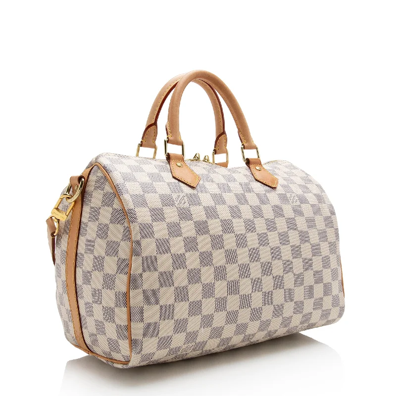 Louis Vuitton Twist bags with a crystal - embellished LV - turnlockLouis Vuitton Damier Azur Speedy Bandouliere 30 Satchel (22266)