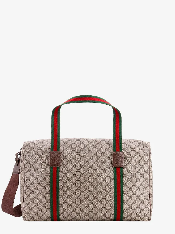 Gucci tote bags for women with a printed Gucci logoGucci Man Gucci Man Beige Travel Bags