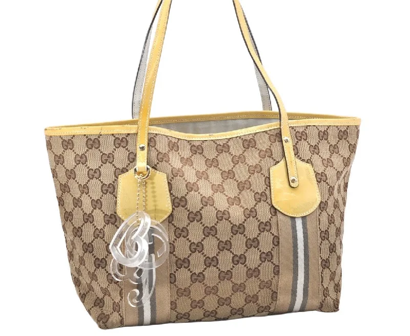 Ladies Gucci Dionysus bags with a detachable shoulder strapAuthentic GUCCI Jolie Sherry Line Tote Bag GG Canvas Enamel 211971 Brown 4792K