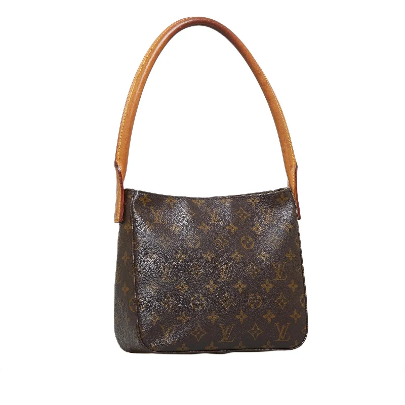 Louis Vuitton handbags with a patent - leather finish for a shiny lookLouis Vuitton Monogram Looping MM