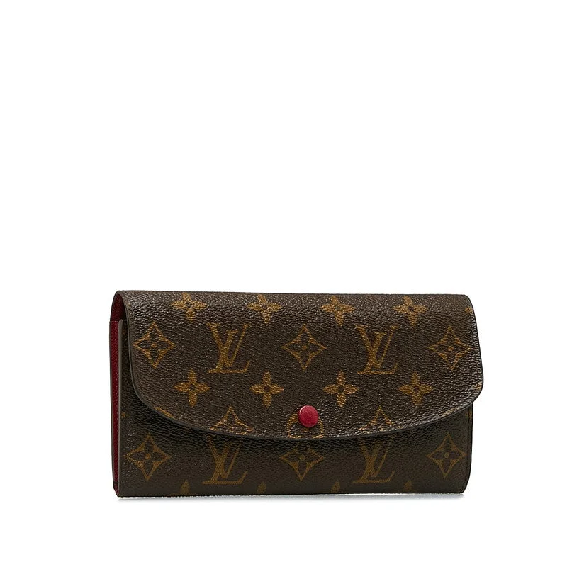 Louis Vuitton bags with a chain - link trim and a leather body for a modern edgeLouis Vuitton Monogram Portfolio — Emily Long Wallet M60697 Fushai Brown PVC Leather  Louis Vuitton