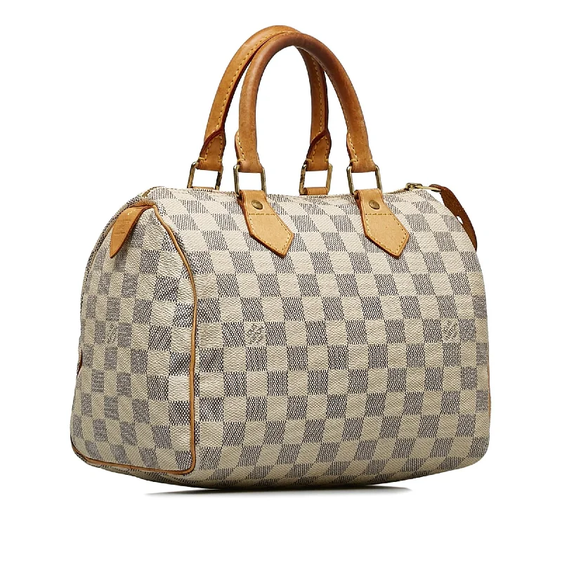 Louis Vuitton backpacks with a hidden back pocket for securityLouis Vuitton Damier Azur Speedy 25 (KohGaa)