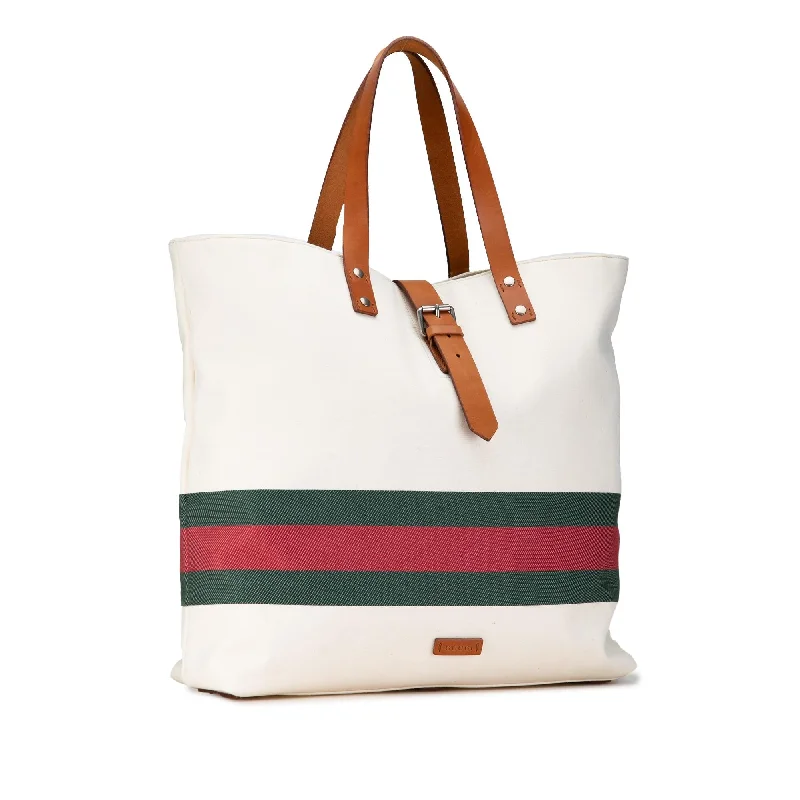 Gucci handbags for women with a metal - framed claspGucci Canvas Web Tote Wgx5wH)