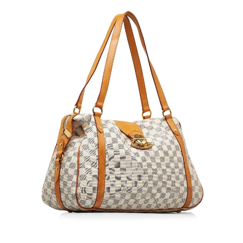 Louis Vuitton Alma bags with a monogram - embossed leather surfaceLouis Vuitton Damier Azur Stresa GM (3jUNu2)