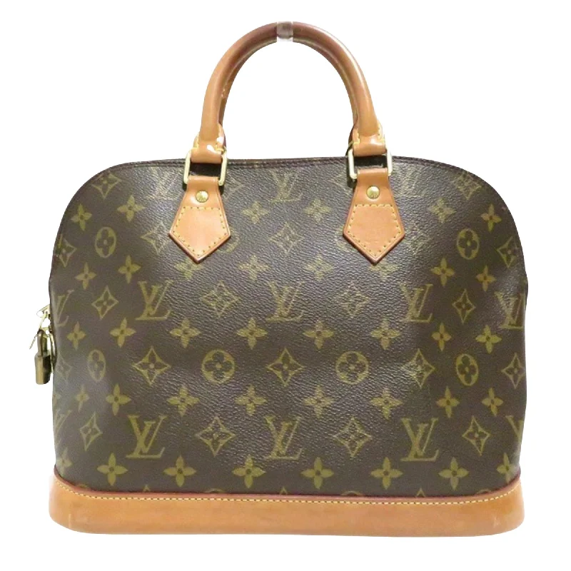 Ladies Louis Vuitton Petite Malle bags with a star - shaped charm for cutenessLouis Vuitton Brown Canvas Alma handbag bag