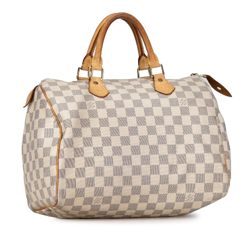 Louis Vuitton bags with a front - flap pocket for quick - access itemsLouis Vuitton Damier Azur Speedy 30 (qqzHUf)