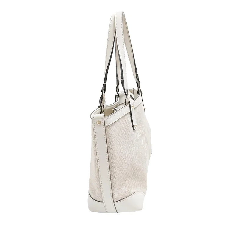 Women Gucci Sylvie bags with a crystal - embellished web stripeGucci Craft Canvas Tote Bag (32117)