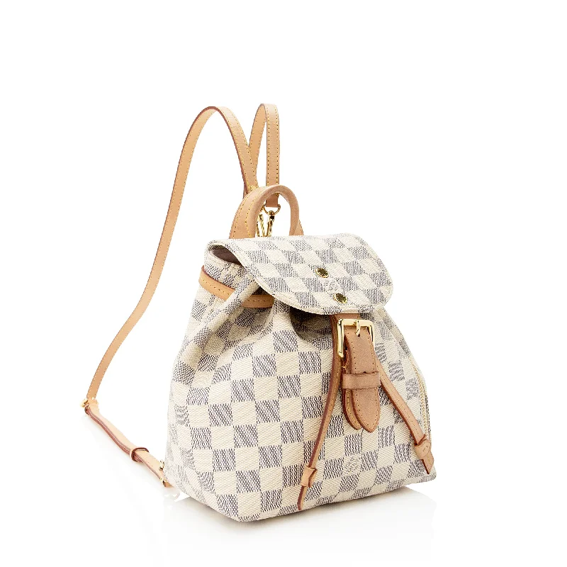 Louis Vuitton Alma bags with a detachable shoulder strap for versatilityLouis Vuitton Damier Azur Sperone BB Backpack (22428)