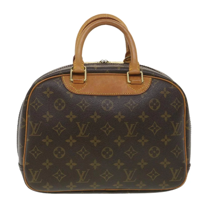 Louis Vuitton bags with a detachable mobile phone holder for convenienceLouis Vuitton Brown Canvas Trouville handbag bag