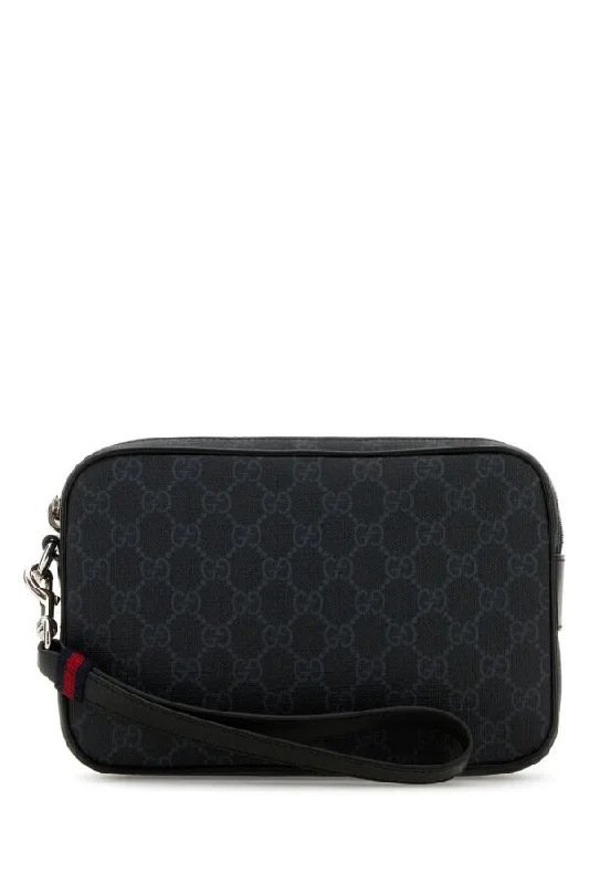 Gucci handbags for women with a back - zip pocketGucci Man Gg Supreme Fabric Clutch