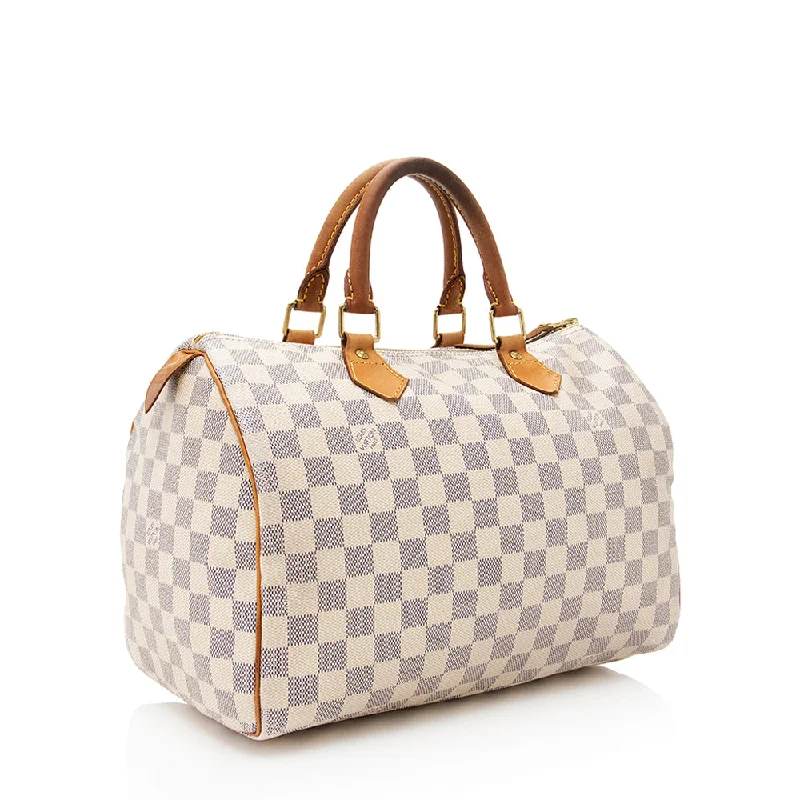 Louis Vuitton Twist bags with a contrast - colored interior for visual interestLouis Vuitton Damier Azur Speedy 30 Satchel (18643)