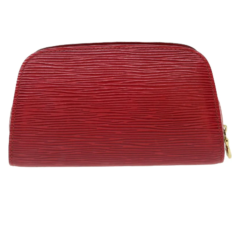 Ladies Louis Vuitton Capucines bags with gold - toned hardwareLouis Vuitton Red Leather Dauphine clutch bag