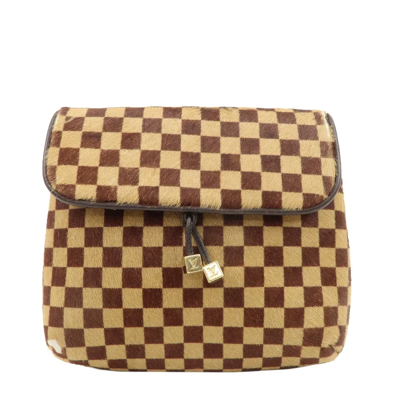 Louis Vuitton backpacks with a hidden back pocket for securityLouis Vuitton Damier Sauvage Gazelle Beige Shoulder Bag M92130