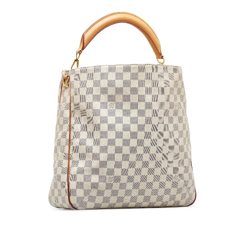 Ladies Louis Vuitton handbags with a detachable coin purse insideLouis Vuitton Damier Azur Soffi (HWLvVO)