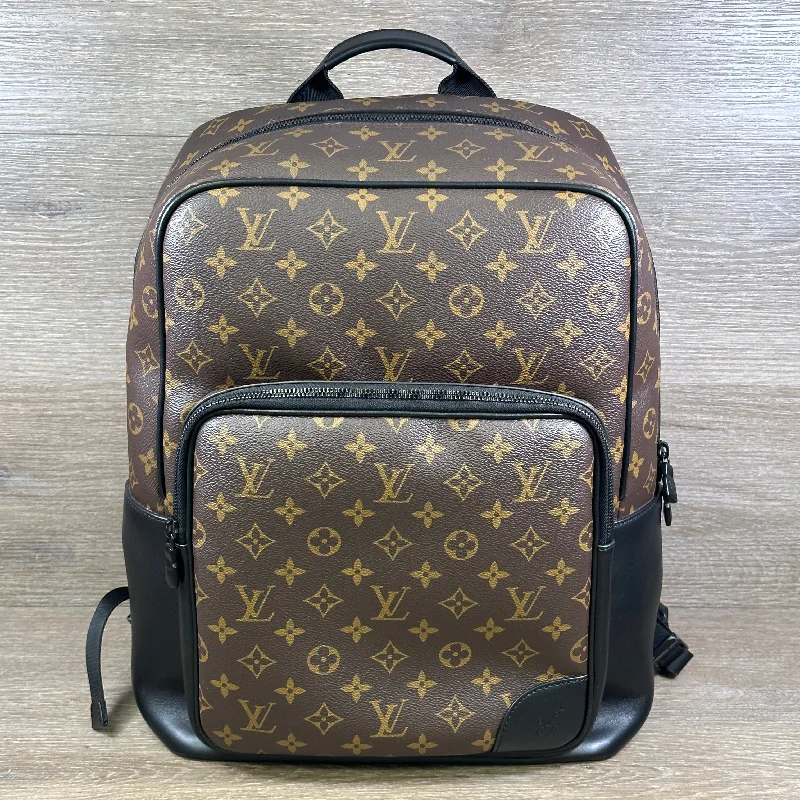 Louis Vuitton tote bags with a printed LV logo on the front for brand visibilityLouis Vuitton Monogram Macassar Dean Backpack