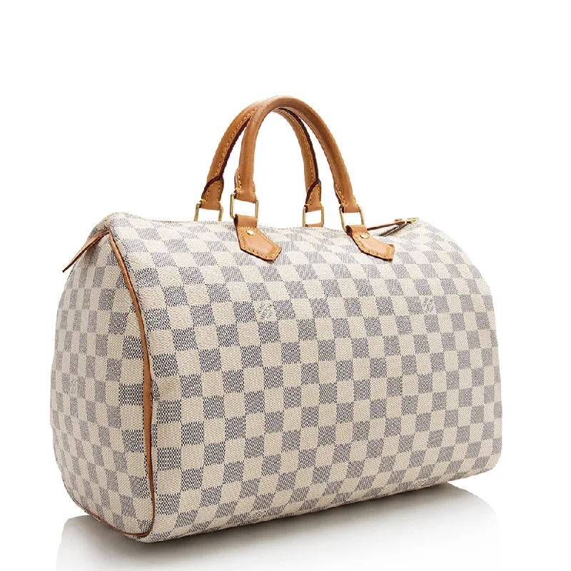 Louis Vuitton backpacks with a multi - pocket organization for functionalityLouis Vuitton Damier Azur Speedy 35 Satchel (21907)