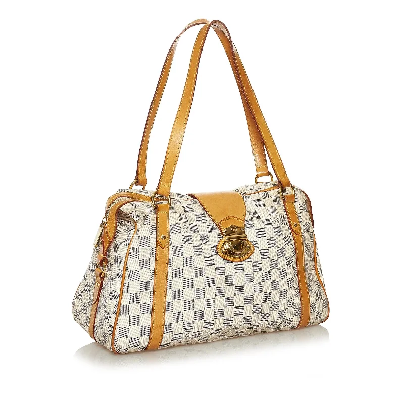 Louis Vuitton bags with a front - flap pocket for quick - access itemsLouis Vuitton Damier Azur Stresa PM 34567)