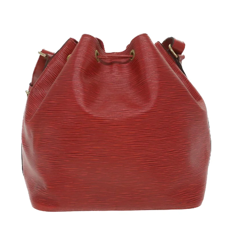 Louis Vuitton Petite Malle bags with a hard - shell structure for uniquenessLouis Vuitton Red Leather Noe shoulder bag