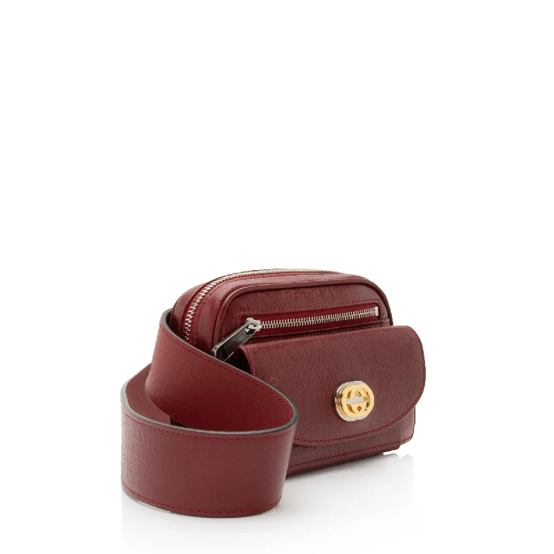 Gucci handbags for women with a metal - framed claspGucci Cracked Calfskin Morpheus Belt Bag - 32 / 80 (3xcbi7)