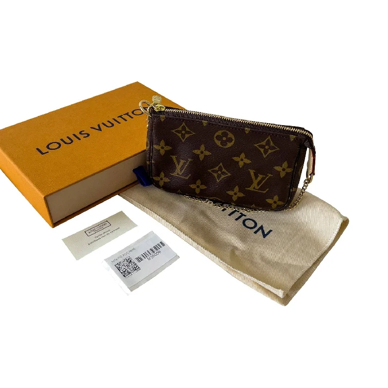 Louis Vuitton handbags with a metal - framed clasp for durabilityLouis Vuitton Monogram Mini Pochette Accessoires