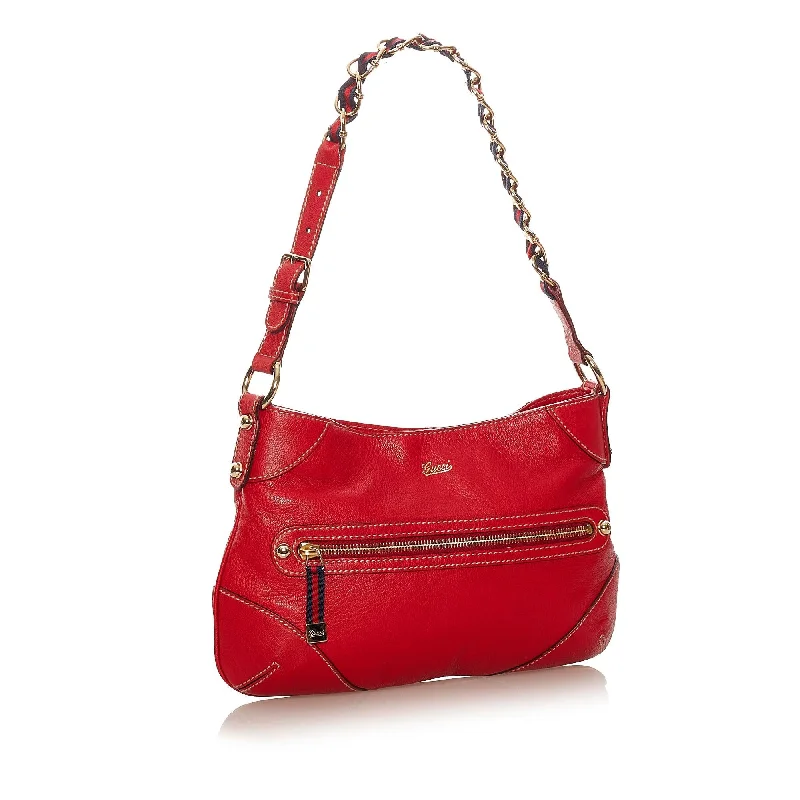 Ladies Gucci shoulder bags with a single - handle designGucci Capri Ranch Kid Leather Shoulder Bag (28106)